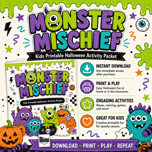 Kid's Monster Mischief Activity Packet - Download