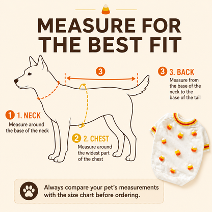 PFC X Found My Animal - Candy Corn Dog Sweater