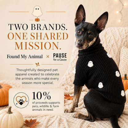 PFC X Found My Animal - BOO! Ghosts Dog Sweater