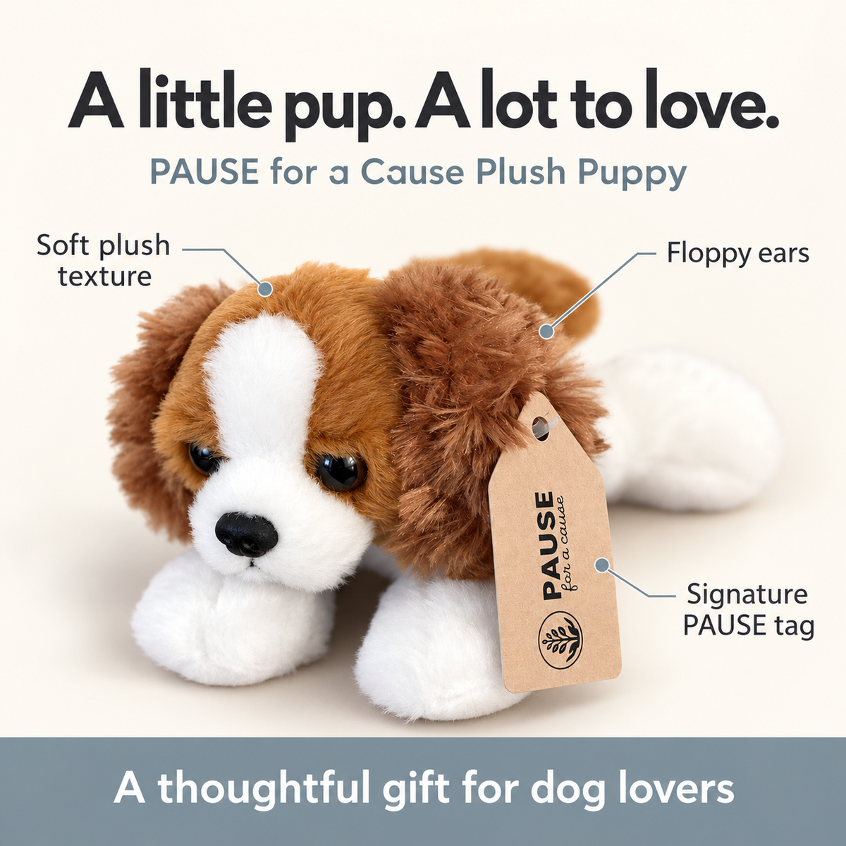 Pause for a Cause Spaniel Plush Puppy