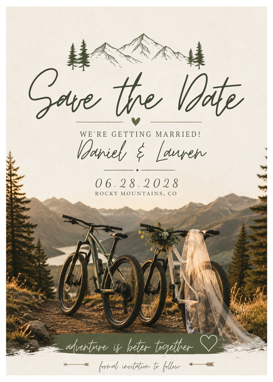 Save the Date Invitation - Outdoor Couple - Download