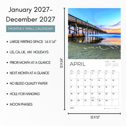 '27 Wall Calendar - Beaches