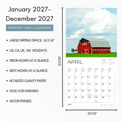 '27 Wall Calendar - Barns