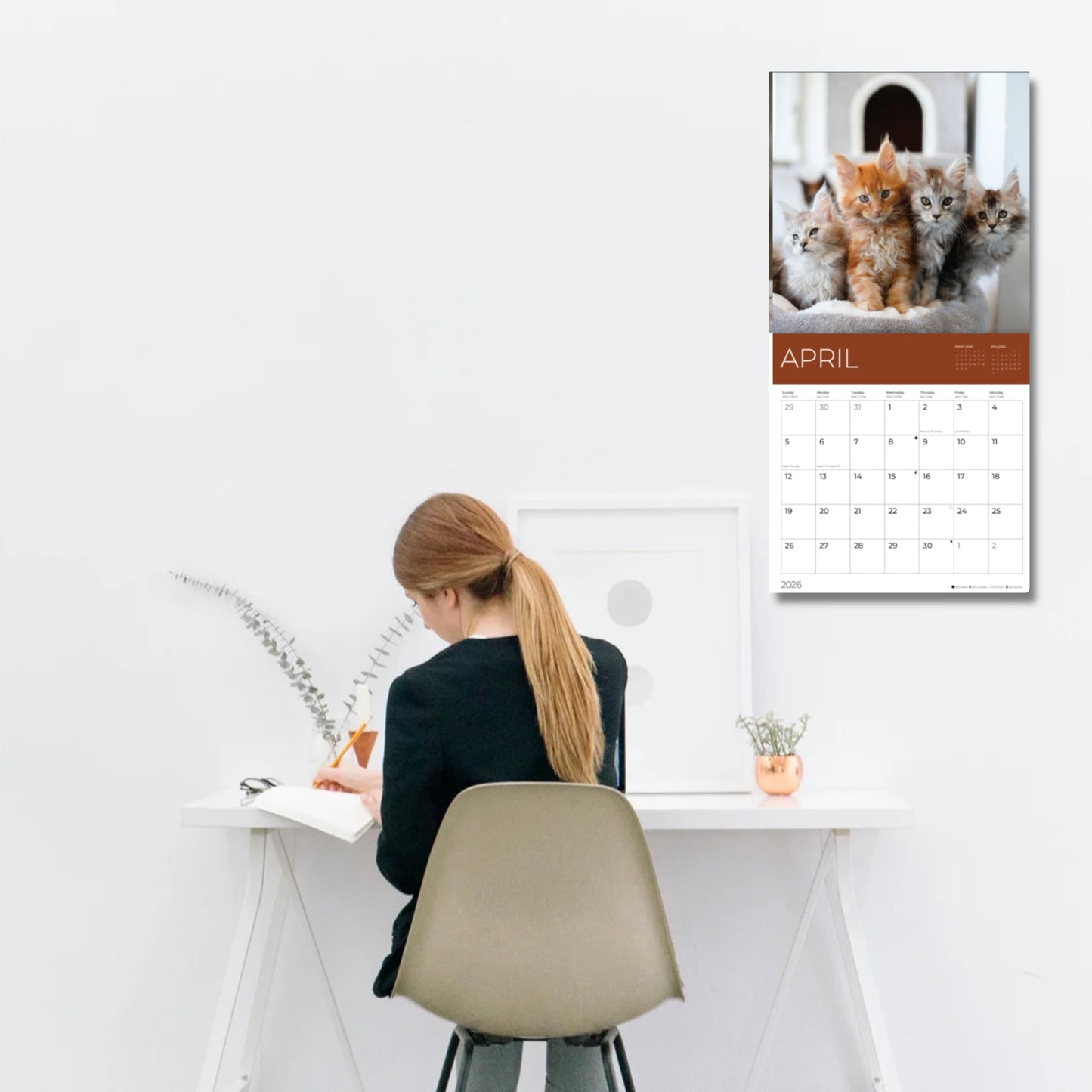 '26 Wall Calendar - Animals - 18mo