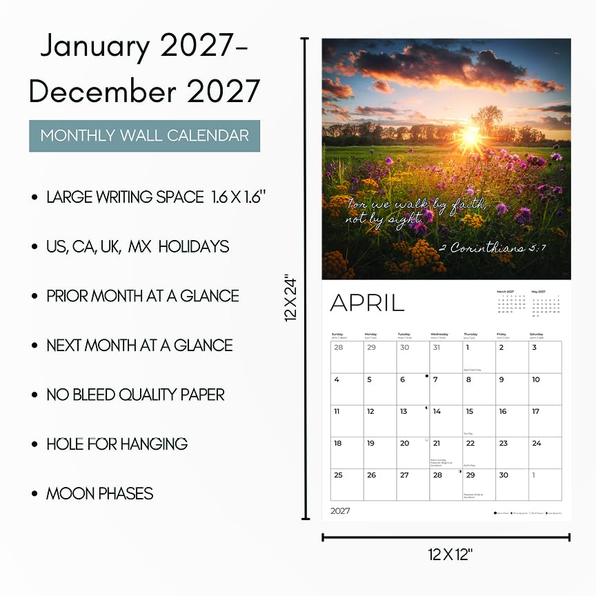 '27 Wall Calendar - Bible Blessings