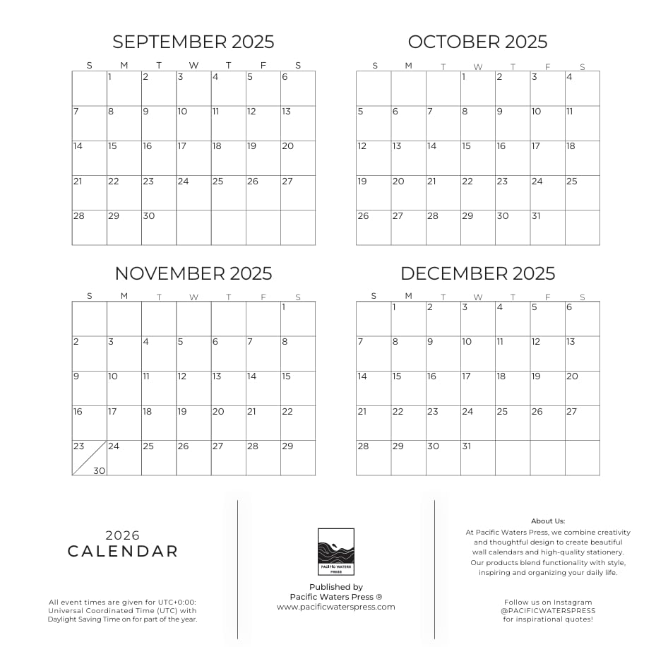 '26 Wall Calendar - Travel