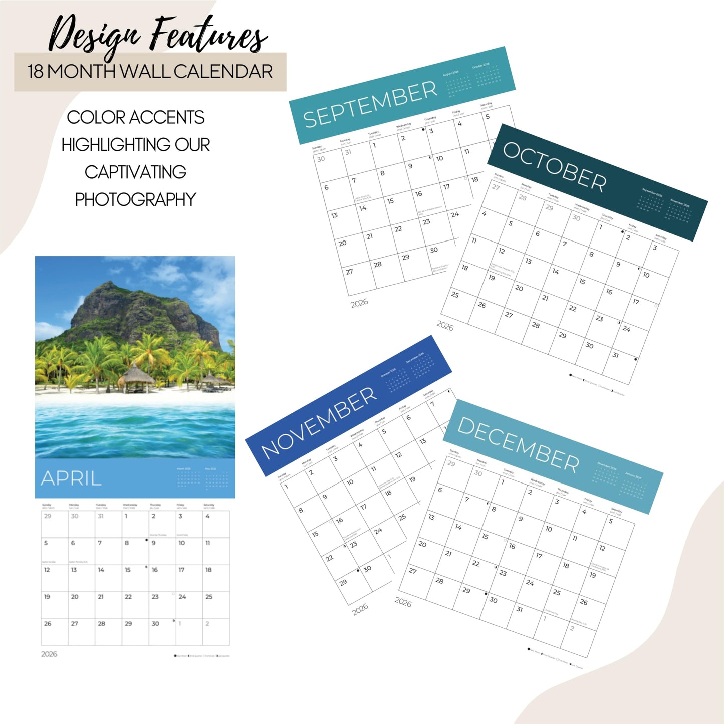 '26 Wall Calendar - Islands
