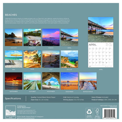 '27 Wall Calendar - Beaches