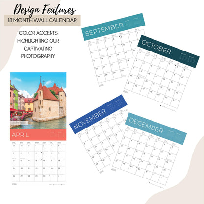 '26 Wall Calendar - Travel - 18mo